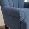 Bestier 31 in. Wide Refined Comfort Upholstered Arm Accent Chair With Nail-head Trim and Gourd-shaped Leg - 4 of 4