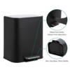 Trash Can, Stainless Steel Garbage Can With Soft-Close Lid, Foot Pedal, Removable Inner Basket - 2 of 4