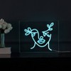 13.7" X 10.9" Teary Face Contemporary Glam Acrylic Box USB Operated LED Neon Light Blue - JONATHAN Y: Modern Wall Decor, Integrated Lighting - 4 of 4