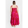 Women's Plus Size Marli Print Maxi Dress - magenta | CITY CHIC - 3 of 4