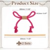 Unique Bargains Cotton Hand-Woven Decorative Tassel Curtain Tiebacks with Wood Club - 2 of 4