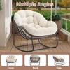 MOONMISS Outdoor Rocking Chair, Patio Oversized Wicker Egg Rocking Chair,Indoor & Outdoor Comfy Rocker Chair with Thick Cushion - 2 of 4