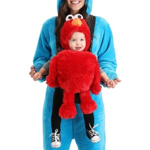 HalloweenCostumes.com One size   Sesame Street Elmo Velour Baby Carrier Costume Cover Costume, Infant Halloween Costume Character, Red/White/Orange - 1 of 2