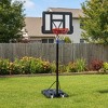 Gymax 44" Shatterproof Backboard Portable Basketball Hoop with Fillable Base Height Adjustable 4.4-10 FT - 3 of 4