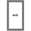 PosterPalooza | Panoramic Textured Grey Picture Frame - UV Acrylic, Foam Board Backing, Hanging Hardware - 2 of 4