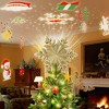 Aoibox Snowflake Christmas Tree Topper 9.6in 1 Piece Lighted LED Rotating 3D Glitter Projector 6 Patterns for Xmas Tree Decoration - 4 of 4