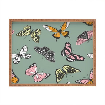 Emanuela Carratoni Wild Butterflies Rectangular Tray - Deny Designs