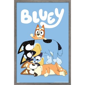 Trends International Bluey (2018) - Stacked Up Family Fun Framed Wall Poster Prints - 1 of 4