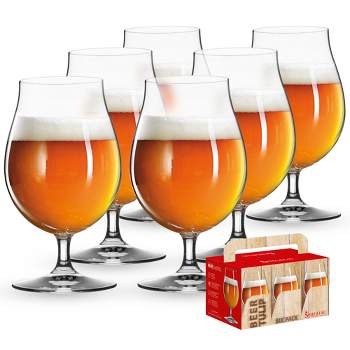 NIB SPIEGELAU Germany Set of 2 HELLES LAGER 7 Crystal Beer Glasses 19.75  oz