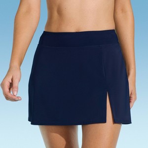 Lands' End Women's UPF 50 Tummy Control Swim Skirt - 1 of 4