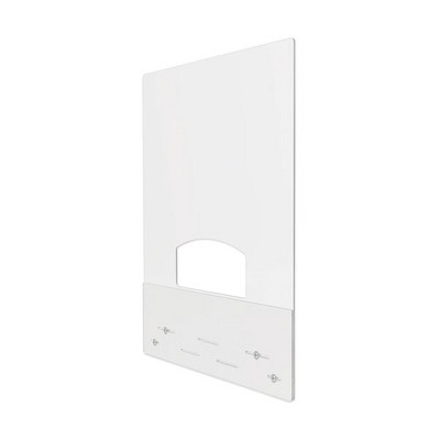 deflecto Mounting Safety Barrier with Pass Thru, 31.5" x 38", Polycarbonate, Clear, 2/Carton