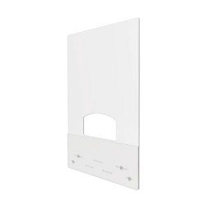 deflecto Mounting Safety Barrier with Pass Thru, 31.5" x 38", Polycarbonate, Clear, 2/Carton - 1 of 2