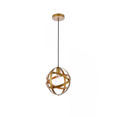 Elegant Lighting Celeste 1 light brass pendant