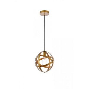 Elegant Lighting Celeste 1 light brass pendant - 1 of 4