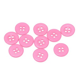 Unique Bargains Resin Snap Fastener Round Flat 4-Hole Sewing Buttons 10 Pcs - 1 of 4