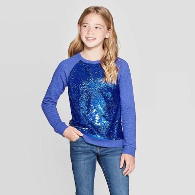 girls flip sequin sweatshirt