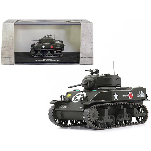 M5a1 Light Tank #16 destruction u.s.a. 37th Tank Battalion France,  September 1944 1/43 Diecast Model By Afvs Of Wwii : Target