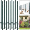 10 Pack Metal Fence Post, 7 Feet Heavy Duty Garden with U-Post, No Dig Garden Fence Stakes for Garden YardTemporary Fencing - 3 of 4