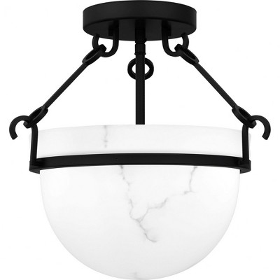 Quoizel Lighting 3 - Light Semi-Flush Mount in  Matte Black