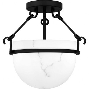 Quoizel Lighting 3 - Light Semi-Flush Mount in  Matte Black - 1 of 4