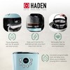Haden Heritage 12 Cup Programmable Vintage Retro Home Coffee Maker Machine with Vintage Retro 0.7 Cu Ft 700W Countertop Microwave Oven, Blue - 4 of 4