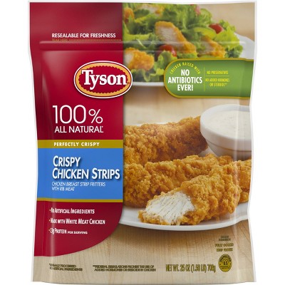 Tyson All Natural Crispy Chicken Strips - Frozen - 25oz