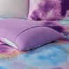Sapphtopaz Watercolor Tie Dye Printed Comforter Set Features Piped Edge Borders, Bedding Set Quilt Set with Throw Pillows, Machine Washable - 2 of 4