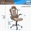 TiramisuBest High Back Executive Sport Race Office Chair with Flip-Up Arms, Modular Sectional Sofa with Storage, Sideboard Buffet Style Desi - 4 of 4