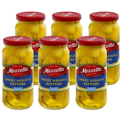 Mezzetta Sweet Banana Peppers Mild - Case of 6/16 oz