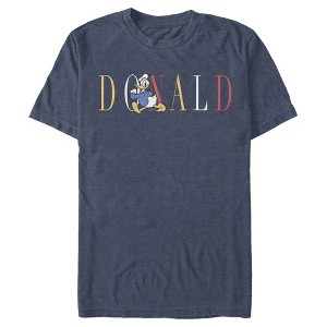Men's Mickey & Friends Donald Duck Rainbow Text T-Shirt - 1 of 3