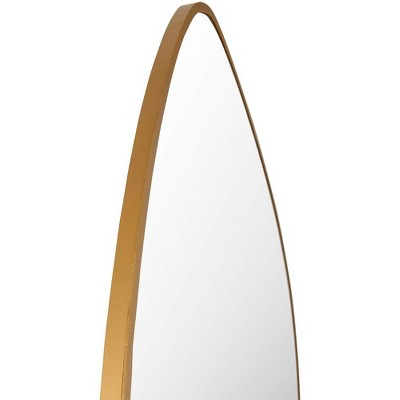 Asymmetrical Black Metal Frame Wall Mirror