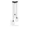Toltec Lighting Europa 3 - Light Pendant in  Dark Granite with 5" White Linen  Shade - 2 of 2