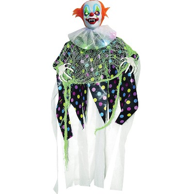 Sunstar Lightup Clown Hanging Halloween Decoration - 35 in - Multicolored