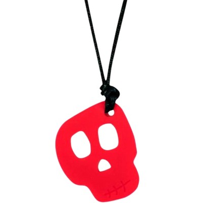 Chewigem Skull Chewable Pendant, Red