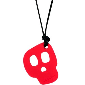 Chewigem Skull Chewable Pendant, Red - 1 of 4