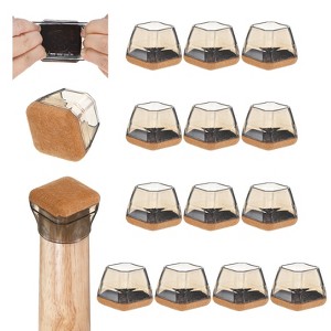 Unique Bargains Durable Multipurpose Use Furniture Silicone Felt Pads Chair Leg Floor Protectors - 1 of 4