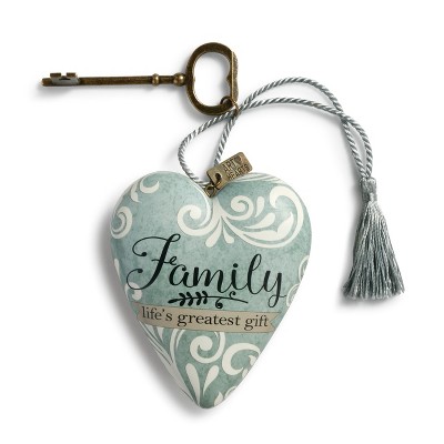 DEMDACO Family Life's Greatest Gift Art Heart 4 x 3 - Blue