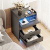 Vlsrka 3 Drawer Nightstand With Light - 3 of 4