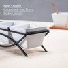 Aoibox Square Ramekin Bowls with Metal Rack Stand - Perfect for Chips, Dips, Appetizers, Fruits,Nuts and Candy- Elegant White Serving Tray for Parties - 3 of 4