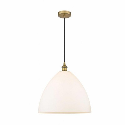 Edison Dome - 1 Light Cord Hung Pendant In Industrial Style-17.75 Inches Tall and 16 Inches Wide