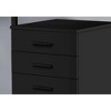File Cabinet, Rolling Mobile, Storage Drawers, Printer Stand, Office, Work, Black Laminate, Contemporary, Modern - 3 of 4