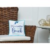 C&F Home 10" x 10" I Quarantine At The Beach Embroidered  Small Petite  Size Accent Throw Pillow - 3 of 4