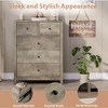 5 Drawer Dresser for Bedroom, Modern Tall Dresser Organizer with Storage Drawers, Wooden Chests of Drawers - 4 of 4