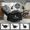 GDFStudio Cecilia Metal and Faux Leather Upholstered Vibration Massage Swivel Recliner Chair with 2 Cup Holders and USB Charge Port - 4 of 4