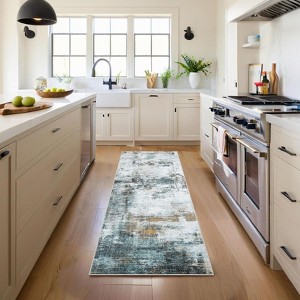 Washable Living Room Rug Non Slip Low Pile Area Rug Soft Foldable Accent Carpet for Bedroom Home Office Dining Room - 1 of 4