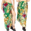 LA LEELA Women's Beachwear Sarong Bikini Skirt Swim Cover Up Swimwear Summer Wraps Swimsuit Beach Wrap Coverups for Women One Size Yellow,Floral - 3 of 4