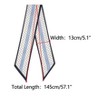 INSPIRE CHIC Women's Fashion Printed Skinny Long Satin Silky Black White Neck Scarves 1Pc - 3 of 4