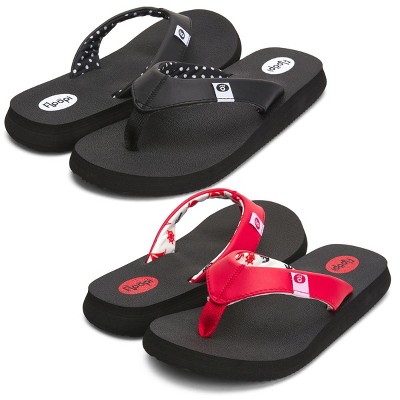 Floopi Women's Bella Yoga Mat Thong Flip Flop 2 pack