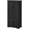 HOMCOM 48.5" Farmhouse Kitchen Pantry, Floor Storage Cabinet, Cupboard Organizer with Adjustable Shelves and 4-Doors for Dining Room - 4 of 4