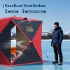 TackView Pop Up Ice Fishing Tent, Windproof Portable Hub Design - 4 of 4